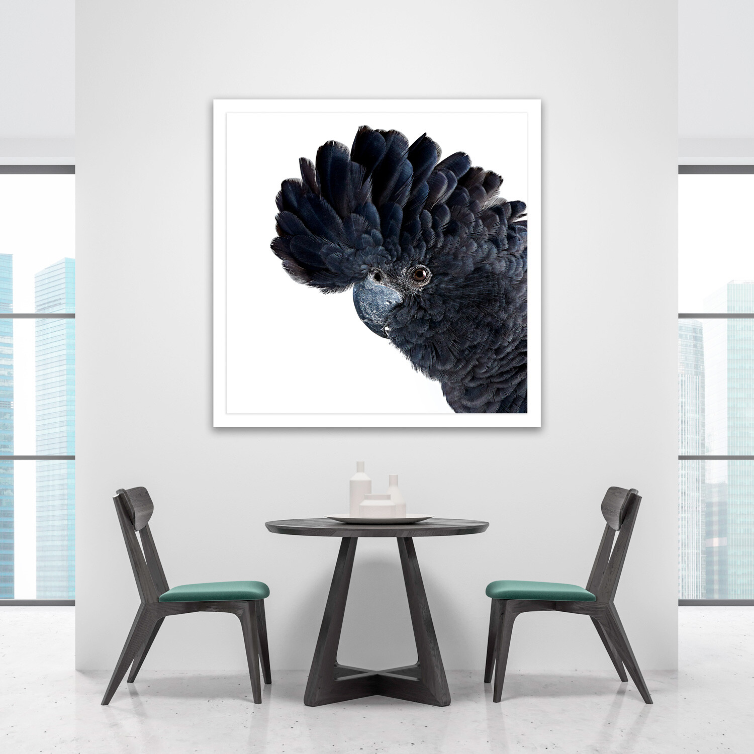 Fine art print of a black cockatoo - G'DAY on your wall